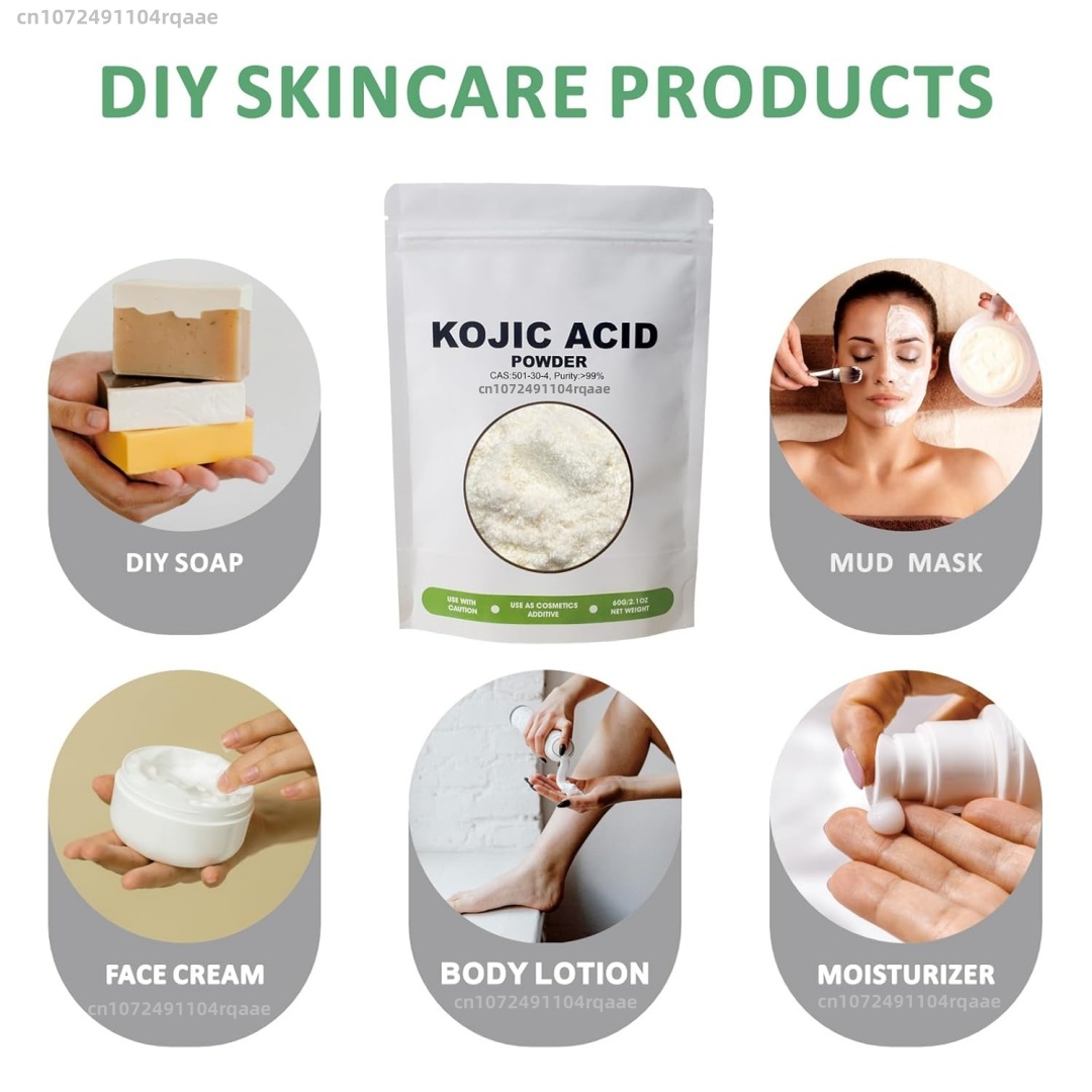 Soap Making Acid - คริสตัลกรดโคจิกสำหรับทำสบู่, กรดโคจิกไดพัลมิเตทความบริสุทธิ์ 99%, สารต้านอนุมูลอิสระและสารกันบูดสำหรับผลิตภัณฑ์ดูแลผิว กลิ่นหอม เครื่องเทศ