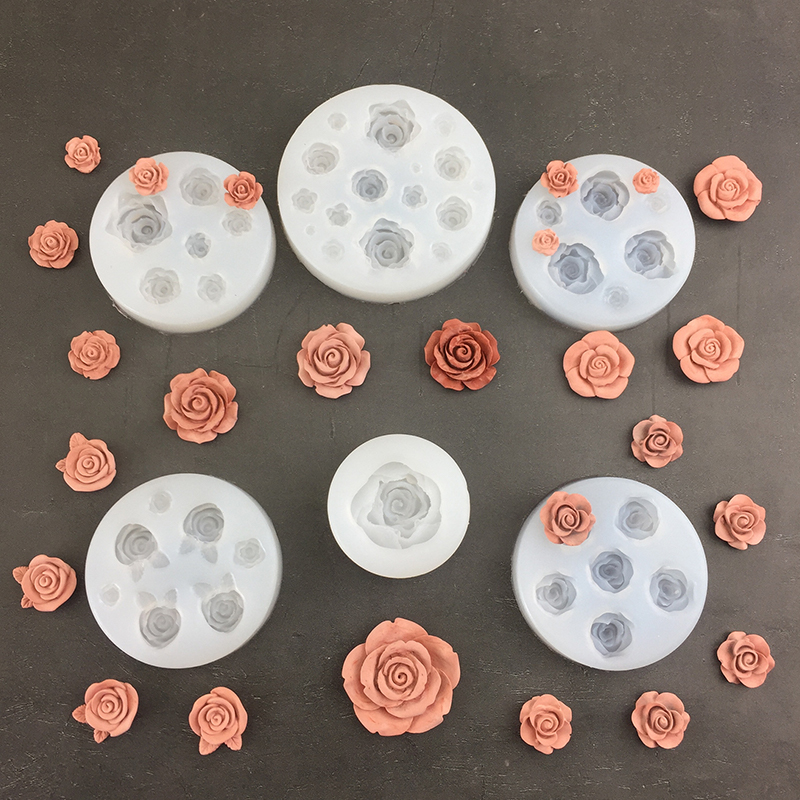 Soap Making Organic - แม่พิมพ์ซิลิโคนรูปใบไม้รูปดอกกุหลาบ3มิติแม่พิมพ์ช็อคโกแลตแม่พิมพ์สบู่แม่พิมพ์เค้กอุปกรณ์ตกแต่งเบเกอรี่