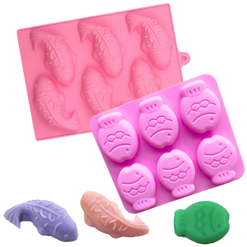 Soap Making Websites - แม่พิมพ์ซิลิโคนรูปปลาคาร์ฟ 3 มิติ สำหรับทำสบู่ ช็อกโกแลต ลูกอม