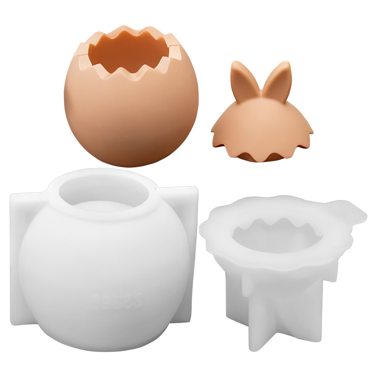 Soap Making Friend - แม่พิมพ์ไข่อีสเตอร์ 3 มิติ ซิลิโคนรูปหูกระต่าย ถาดทำขนม ช็อกโกแลต