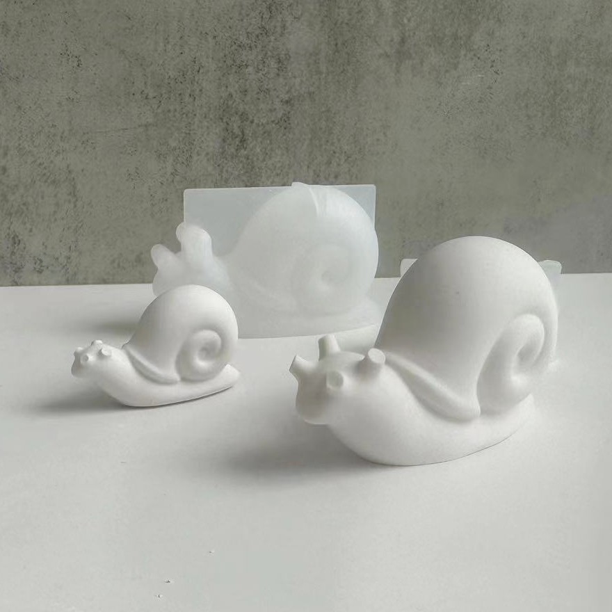 Soap Making At Home - แม่พิมพ์ซิลิโคนรูปสัตว์หอยทาก สำหรับทำเทียนหอม สบู่ ปูนปลาสเตอร์ เรซิ่น ของตกแต่งบ้าน