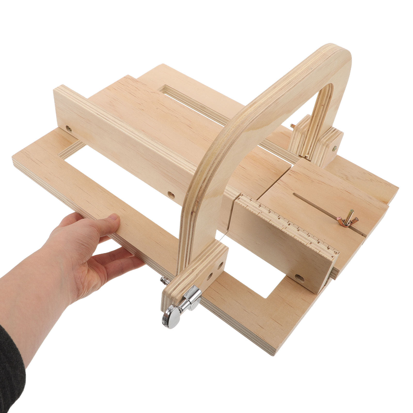 Soap Cutter Wire - เครื่องตัดสบู่ไม้แบบปรับได้ พร้อมลวดโลหะสำหรับตัดสบู่ก้อนทำมือ DIY ตัดแต่งชีส และงานตัดต่างๆ