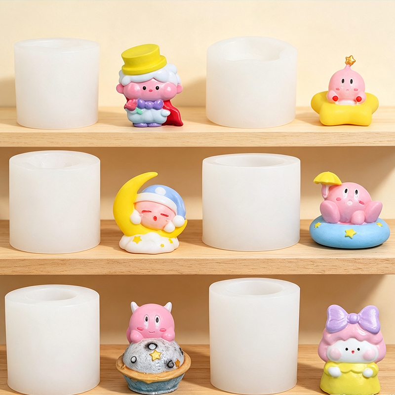 Soap Making Recipes - แม่พิมพ์ซิลิโคนรูปตัวการ์ตูนดวงจันทร์และดวงดาว 3 มิติ สำหรับทำเทียนหอม ปูนปลาสเตอร์ น้ำหอม