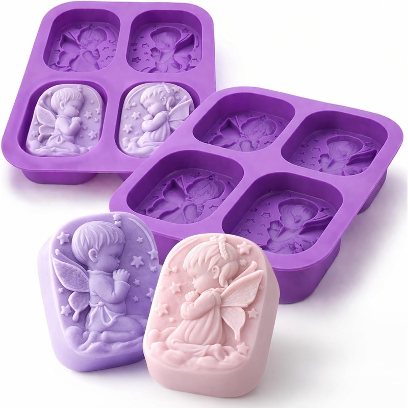 Soap Making Recipes - แม่พิมพ์ซิลิโคนรูปนางฟ้า สำหรับทำสบู่ ของใช้ทำสบู่ ดีไซน์นางฟ้าอธิษฐาน ทำเทียนแฮนด์เมด โลชั่น