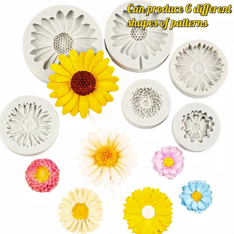 6 ชิ้น，แม่พิมพ์ซิลิโคนลายดอกทา - Soap Making Organic บทวิจารณ์และราคา