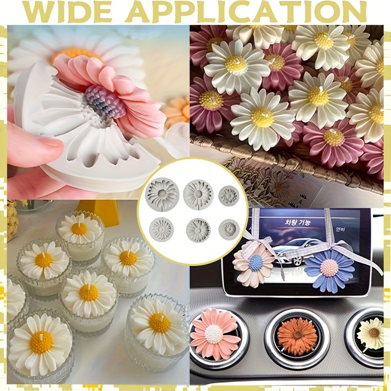 6 ชิ้น，แม่พิมพ์ซิลิโคนลายดอกทา - Soap Making Organic บทวิจารณ์และราคา