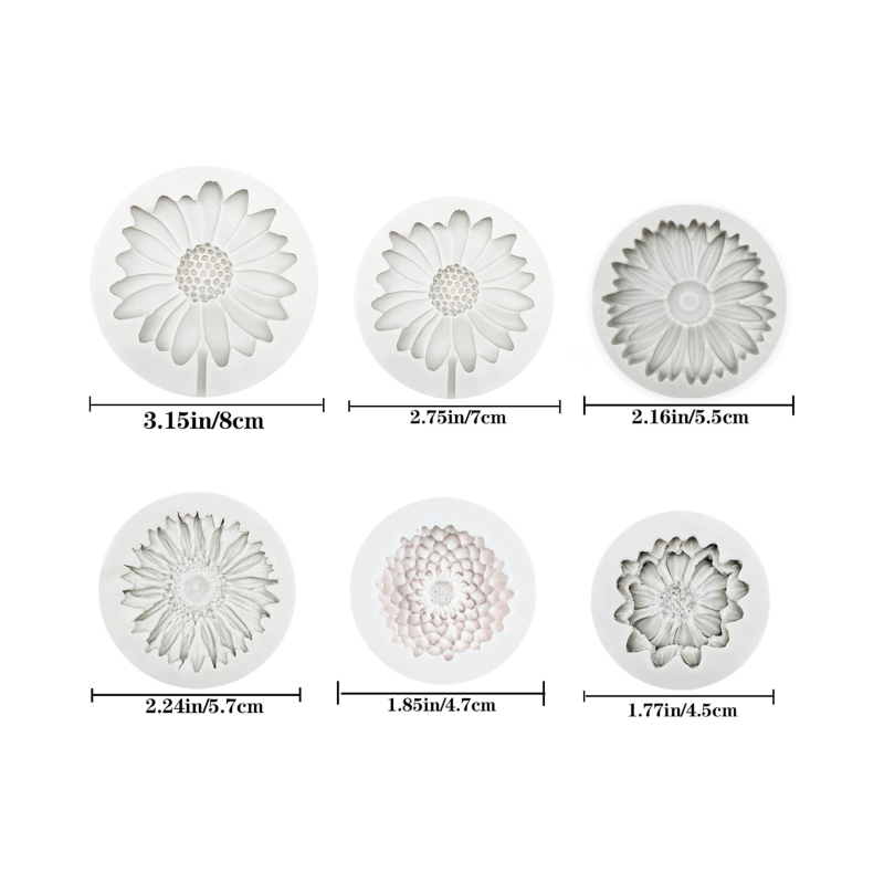 6 ชิ้น，แม่พิมพ์ซิลิโคนลายดอกทา - Soap Making Organic บทวิจารณ์และราคา