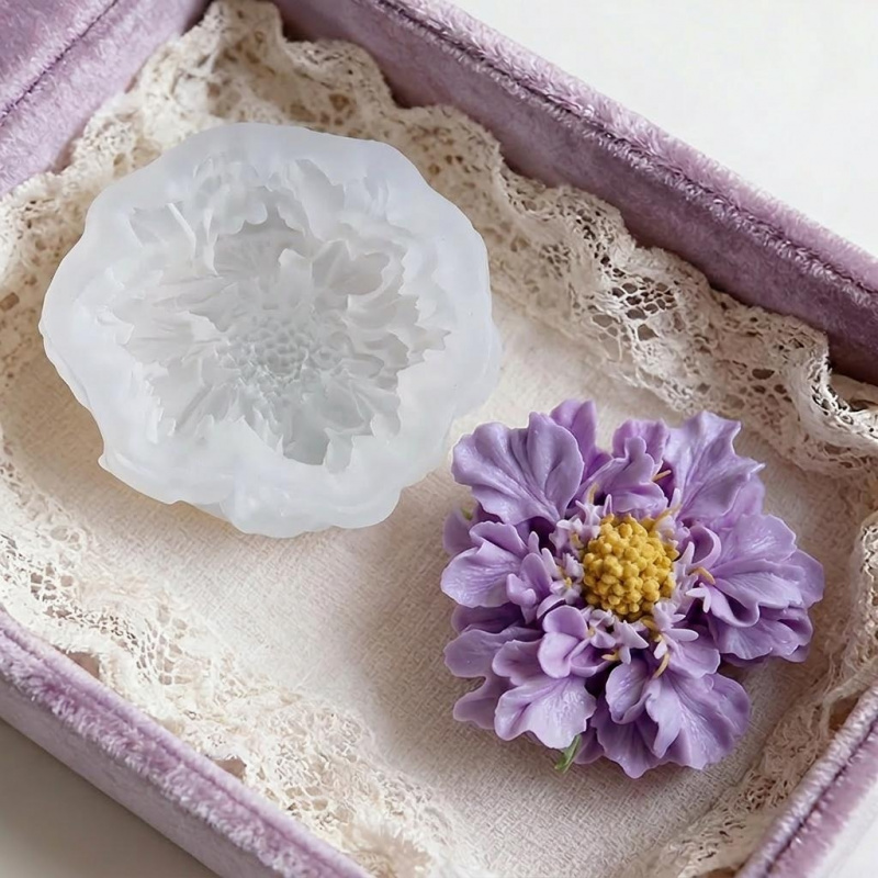 แม่พิมพ์ซิลิโคนรูปดอกไม้สีฟ้าแ - Soap Making Organic บทวิจารณ์และราคา